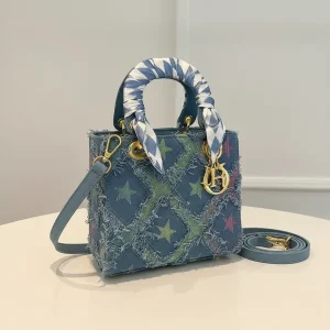 Sac jean femme brodé style y2k - Vue 1 - sac jean