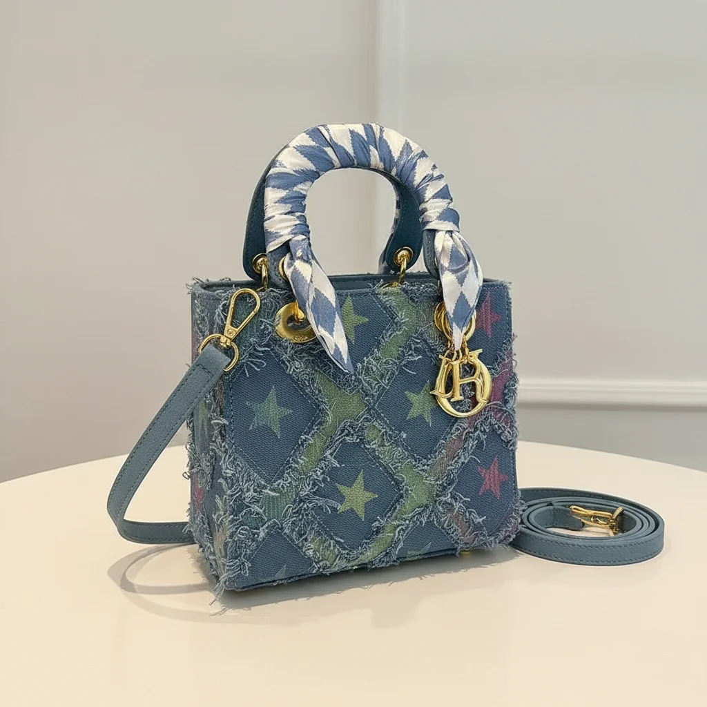 Sac jean femme brodé style y2k - Vue 1 - sac jean