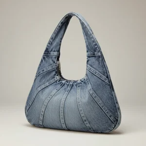 Sac jean hobo femme en denim - Vue 1 - sac jean