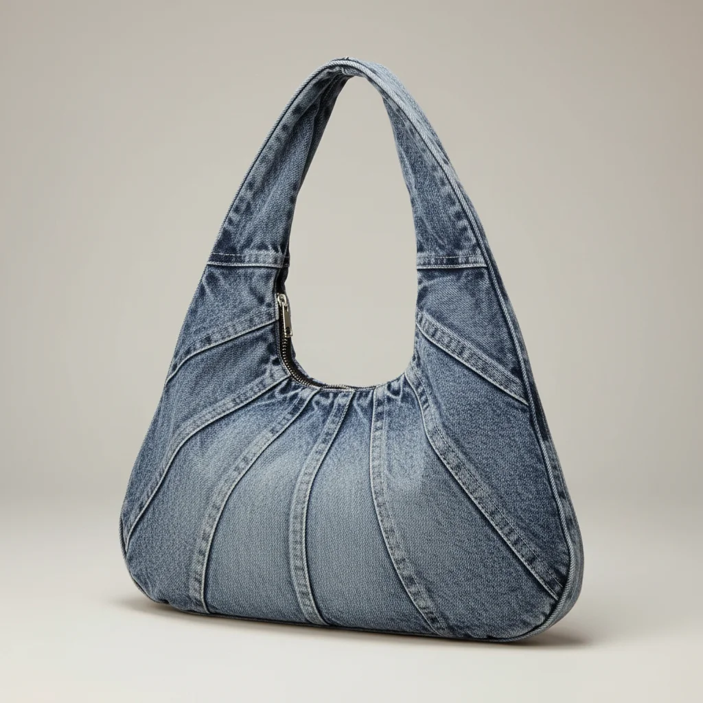 Sac jean hobo femme en denim - Vue 1 - sac jean