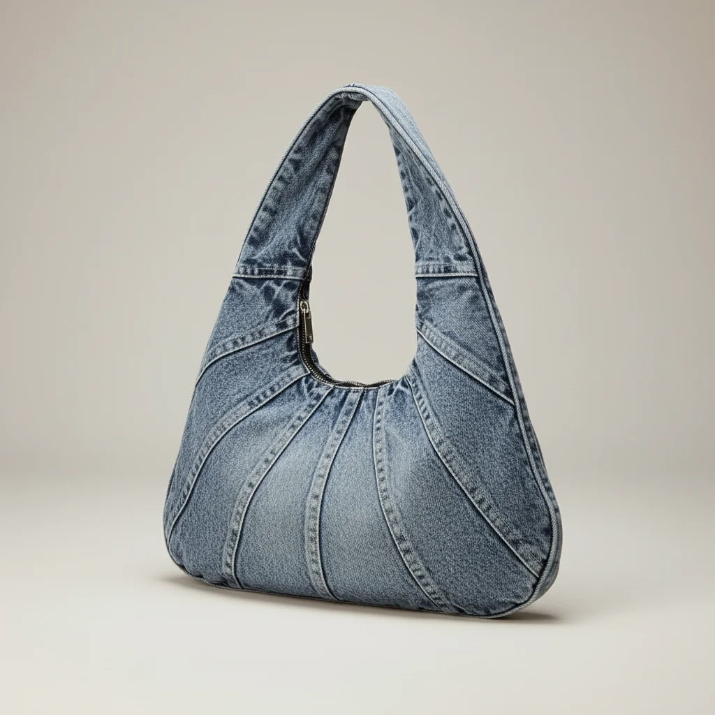 Sac jean hobo femme en denim - Vue 3 - sac jean