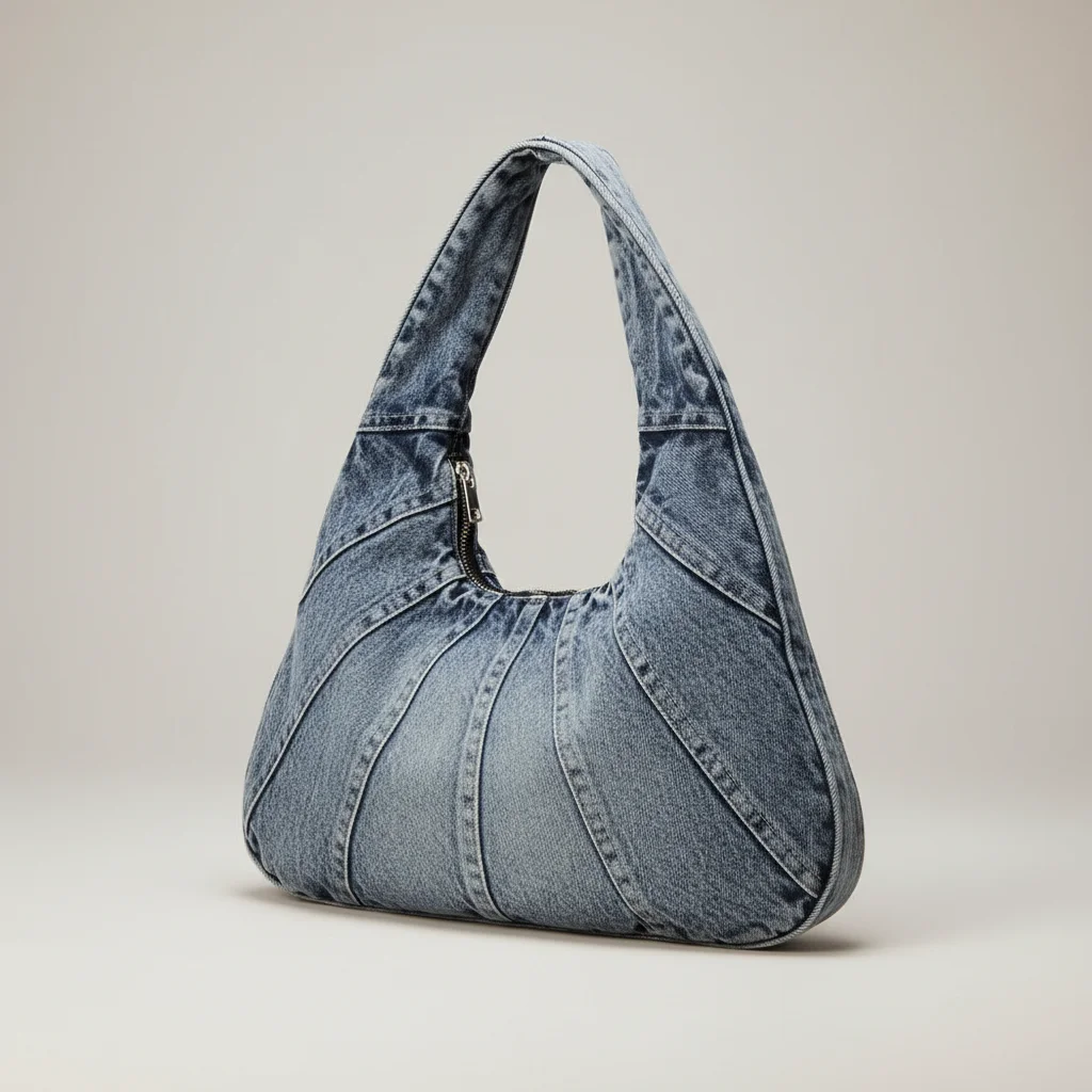 Sac jean hobo femme en denim - Vue 4 - sac jean