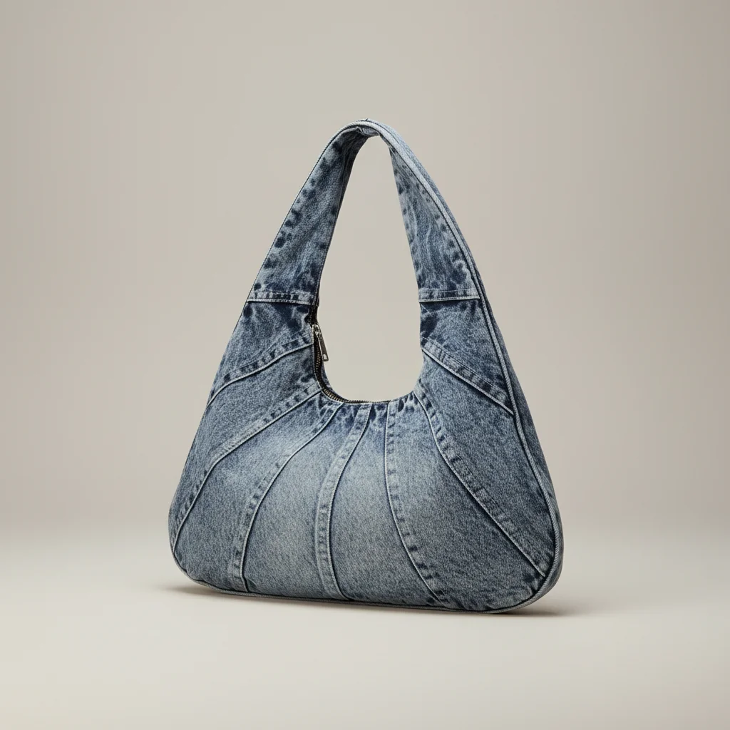 Sac jean hobo femme en denim - Vue 5 - sac jean