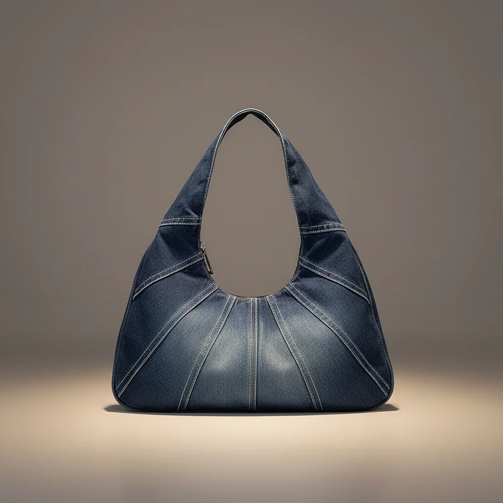 Sac jean hobo femme en denim - Vue 6 - sac jean