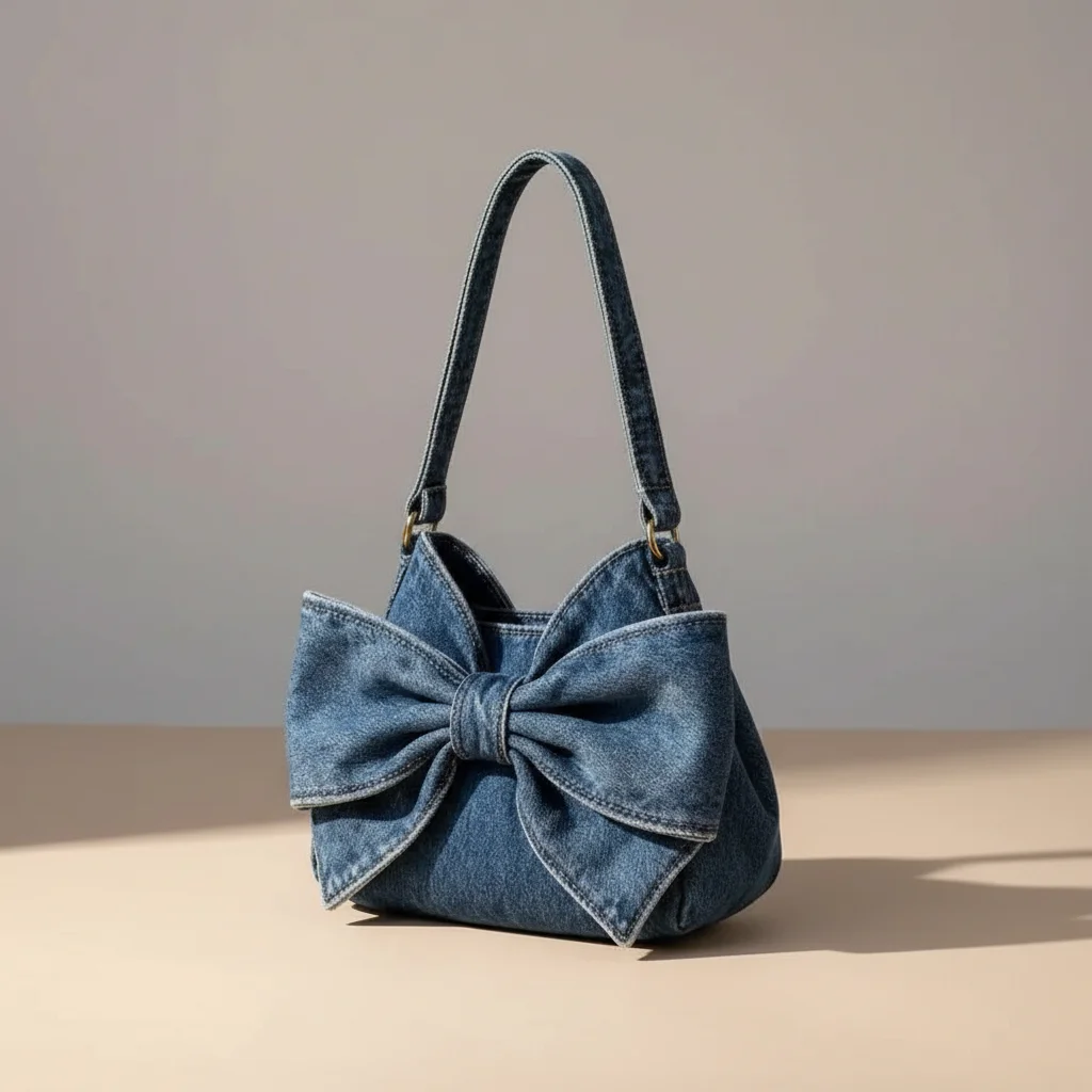 Sac jean noeud polyester grande capacité - Vue 2 - sac jean