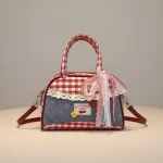Sac jean patchwork à carreaux femme - Vue 1 - sac jean