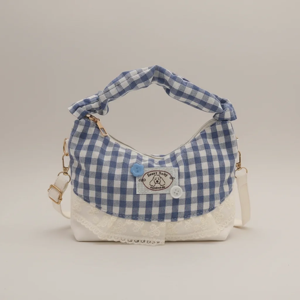 Sac jean patchwork à carreaux femme - Vue 7 - sac jean