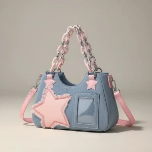 Sac jean shopper denim 26.5cm femme - Vue 1 - sac jean