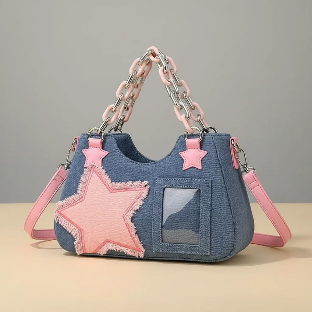 Sac jean shopper denim 26.5cm femme - Vue 10 - sac jean
