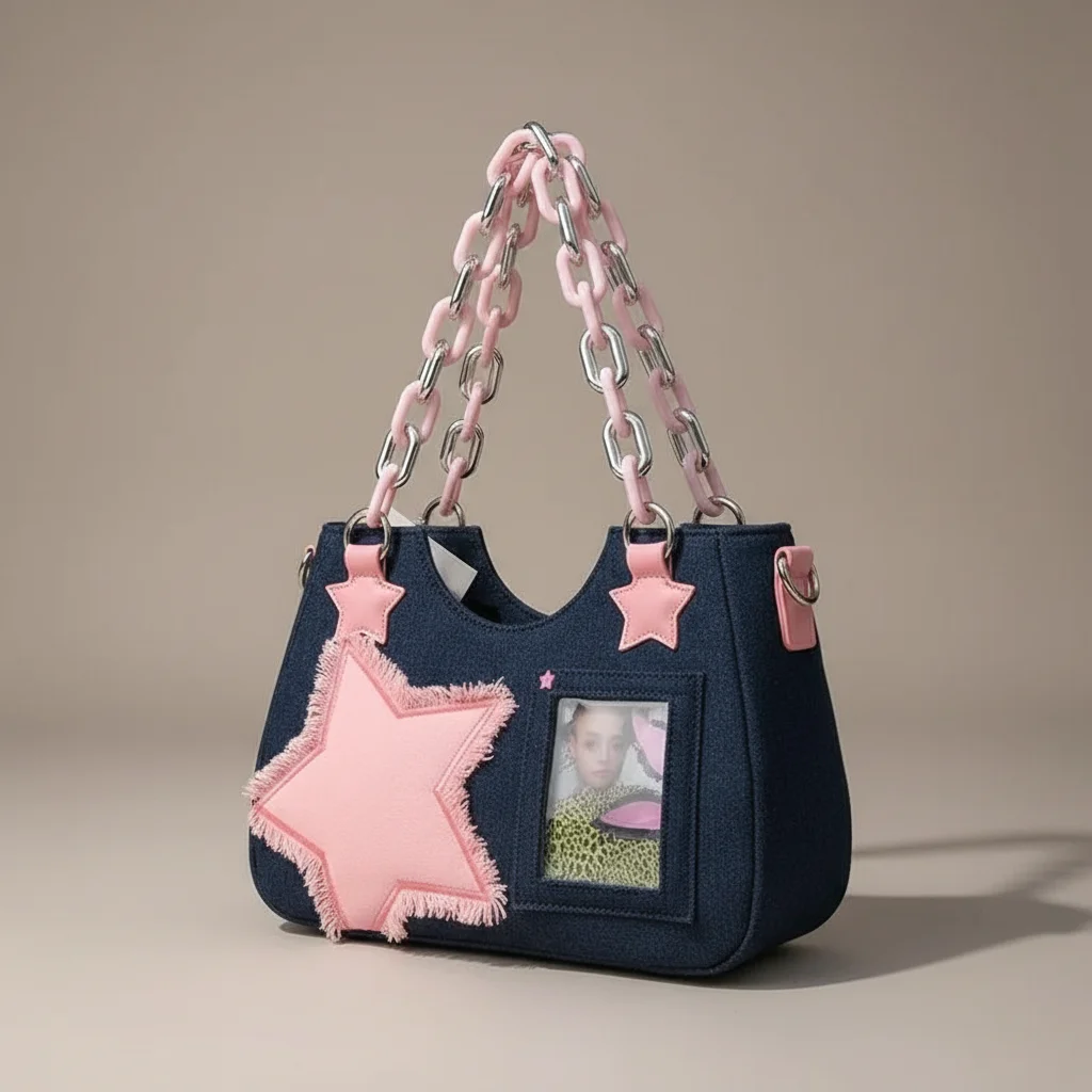 Sac jean shopper denim 26.5cm femme - Vue 11 - sac jean
