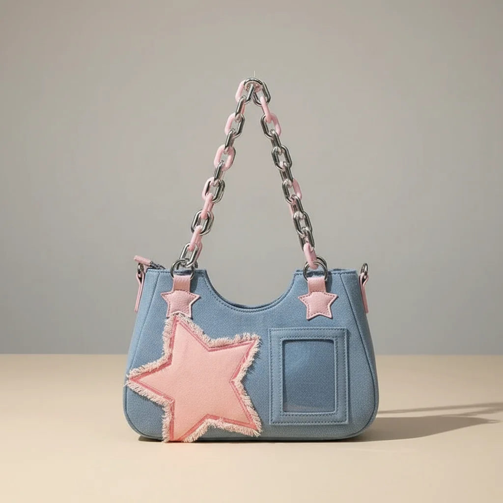 Sac jean shopper denim 26.5cm femme - Vue 12 - sac jean