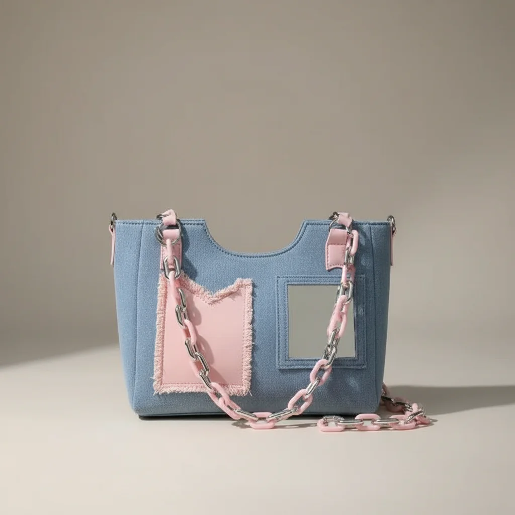 Sac jean shopper denim 26.5cm femme - Vue 13 - sac jean
