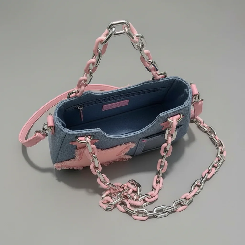 Sac jean shopper denim 26.5cm femme - Vue 3 - sac jean