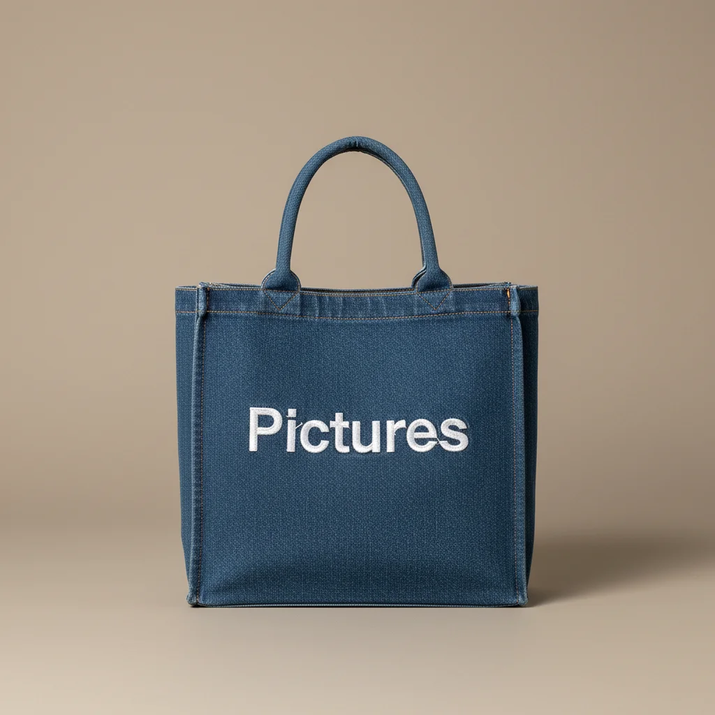 Sac jean shopper denim 26.5cm femme - Vue 8 - sac jean